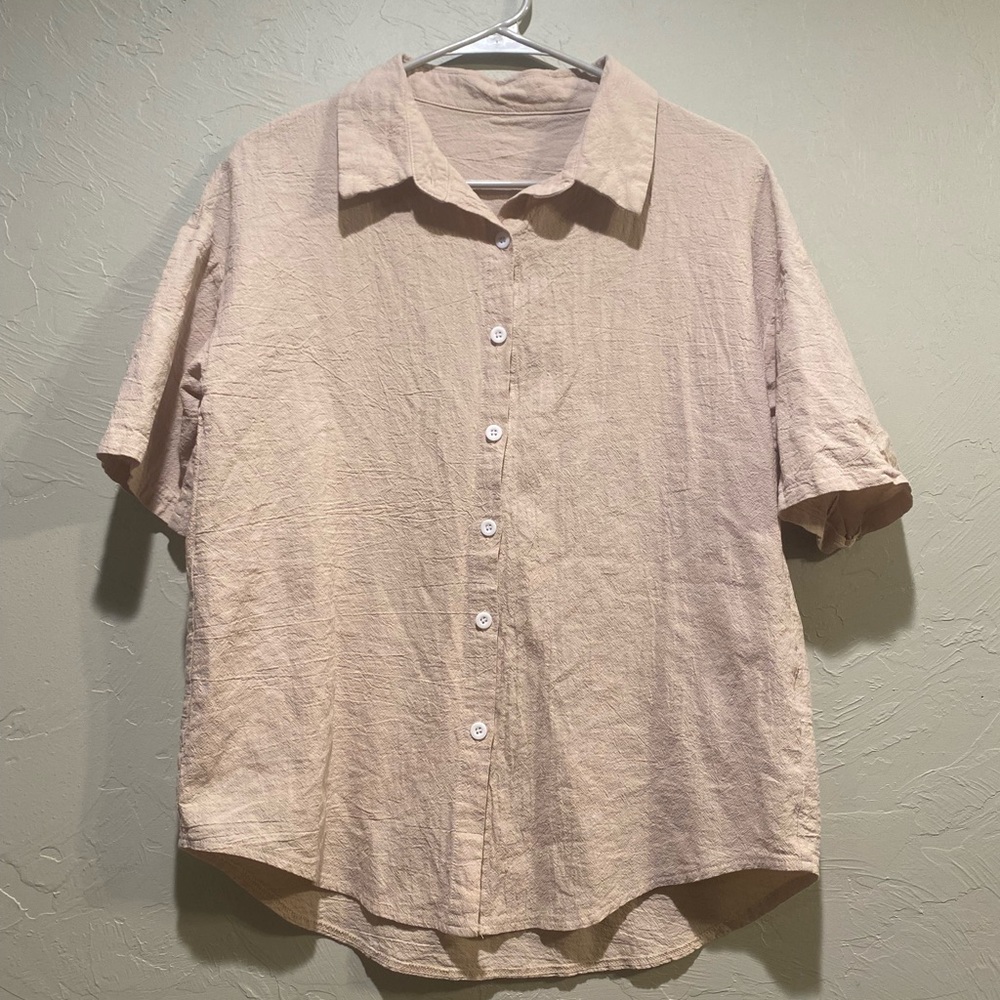 SHEIN Medium Linen type button up shirt
